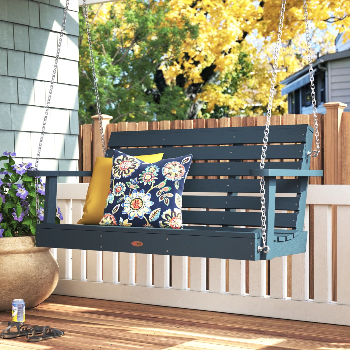 5-Foot Poly Lumber Porch Swing with Stainless Hardware